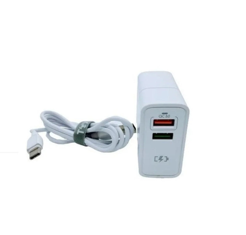 Cargador Adaptador Tipo C - USB Carga Rápida - Fast Charge Irm