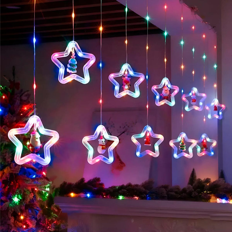 ¡Ilumina tu Navidad con la Cortina Intercalada Estrellas 3M y 100 LEDS!