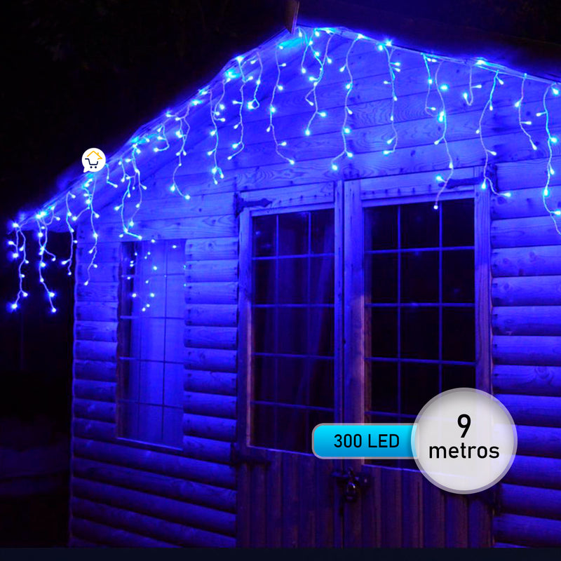 ¡Ilumina tu Navidad con la Cortina LED Intercalada de 9m y 300 Luces!