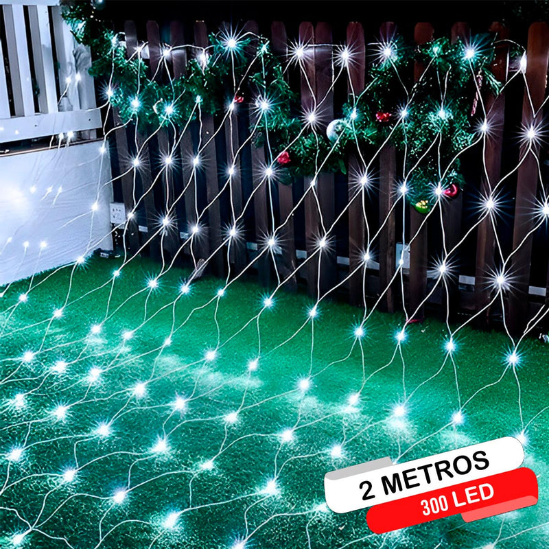 ¡Ilumina tu Navidad con las Luces Malla LED de 300 Luces!